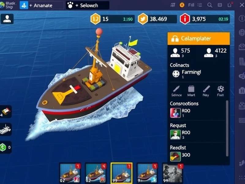 Bhavnagar Ship Builder gameplay screenshot showing ship construction interface